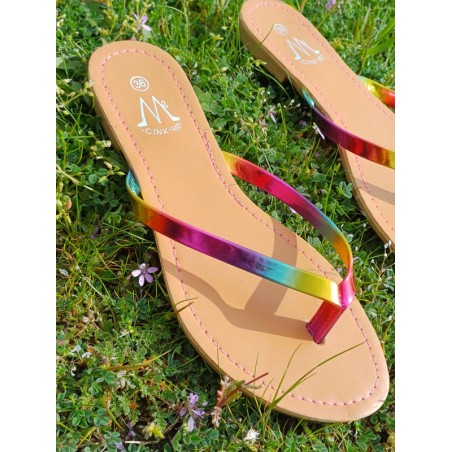Tongs femme Eliane multicolores