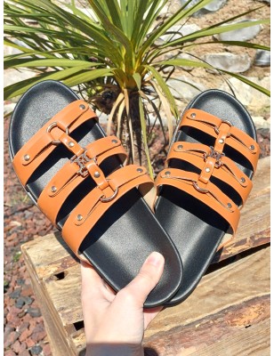 Mules femme Manissa camel