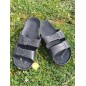 Mules femme Siska noires pailletées