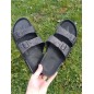 Mules femme Siska noires pailletées
