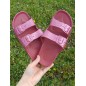 Mules femme Siska fushia pailletées