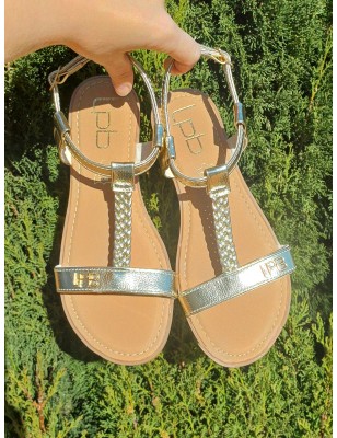 Sandales femme LPB Lie dorées
