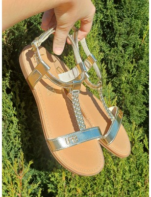 Sandales femme LPB Lie dorées