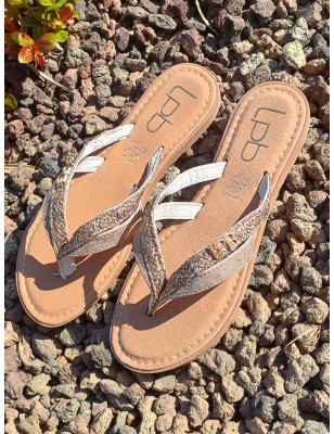 Tongs femme LPB Izel bronze