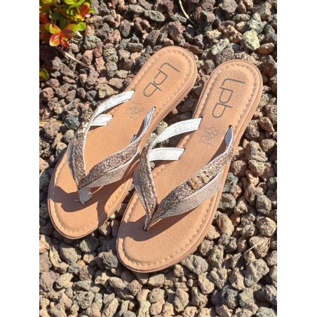 Tongs femme LPB Izel bronze