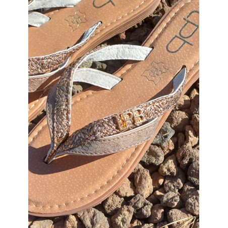 Tongs femme LPB Izel bronze
