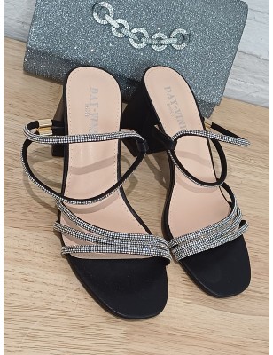 Escarpins femme strass Cory noirs