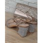 Escarpins femme strass Chiva champagne