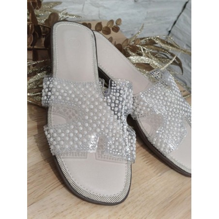 Mules femme Eliza transparentes