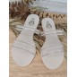Mules femme Rebecca transparentes et blanches