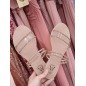 Mules femme Rebecca transparentes et rose gold