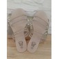 Mules femme Rebecca transparentes et rose gold