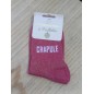 Chaussettes à paillettes "crapule" fushia