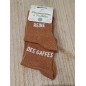 Chaussettes à paillettes duo "reine des gaffes" marron