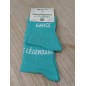 Chaussettes à paillettes duo "garce legendaire" turquoise