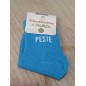Chaussettes à paillettes "peste" bleues