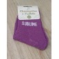Chaussettes à paillettes "sublime" violettes