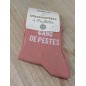 Chaussettes à paillettes "gang de pestes" roses