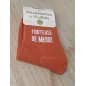 Chaussettes à paillettes "fouteuse de merde" orange