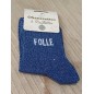 Chaussettes à paillettes "folle" bleues