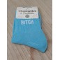 Chaussettes à paillettes "bitch" bleues