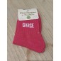 Chaussettes à paillettes "garce" fushia