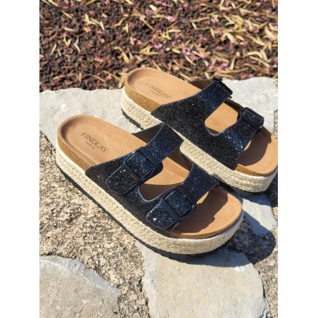 Mules femme Isalia noires