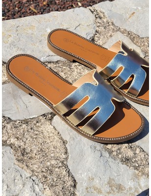 Mules femme Evy dorées