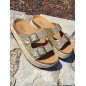 Mules femme Isalia dorées