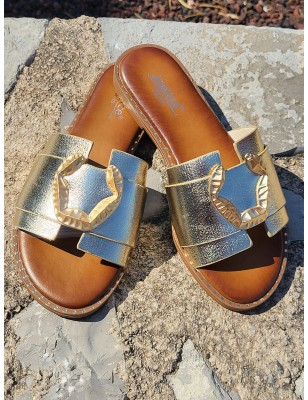 Mules femme Alary dorées