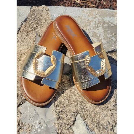 Mules femme Alary dorées