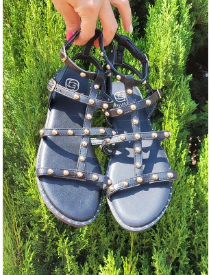 Sandales femme clou Ezalina noires