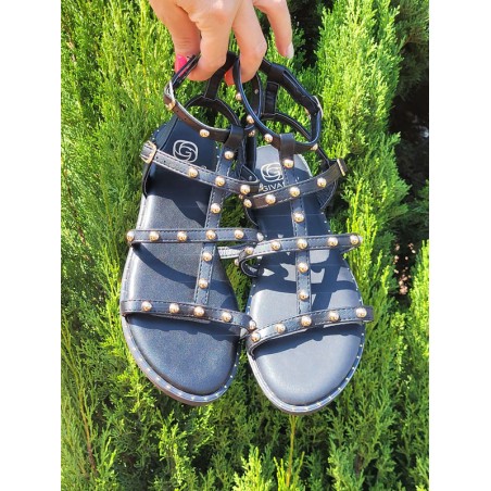 Sandales femme clou Ezalina noires