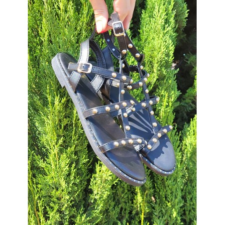 Sandales femme clou Ezalina noires