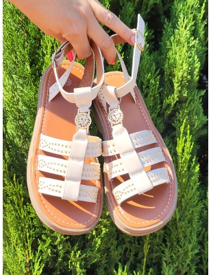 Sandales femme Elona beiges