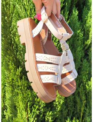 Sandales femme Elona beiges