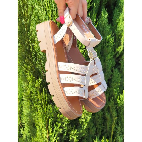Sandales femme Elona beiges