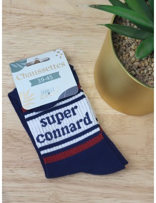 Chaussettes homme "super connard" marine