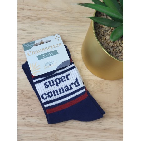 Chaussettes homme "super connard" marine