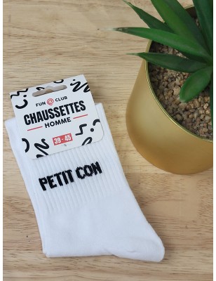 Chaussettes homme "petit con" blanches