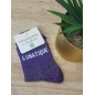 Chaussettes à paillettes "lunatique" violettes