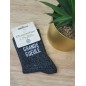 Chaussettes à paillettes "grande gueule" noires
