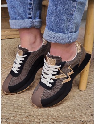 Baskets femme sneakers Vanessa Wu Pia noires