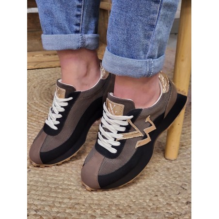 Baskets femme sneakers Vanessa Wu Pia noires