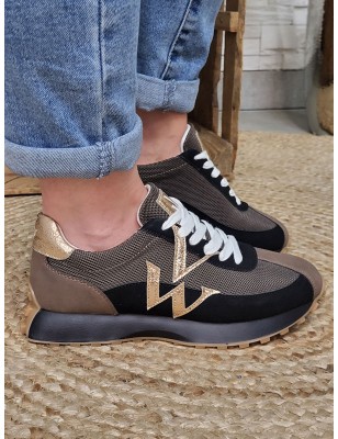 Baskets femme sneakers Vanessa Wu Pia noires