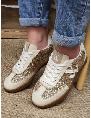 Baskets femme sneakers Vanessa Wu Suzanne beiges