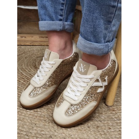Baskets femme sneakers Vanessa Wu Suzanne beiges