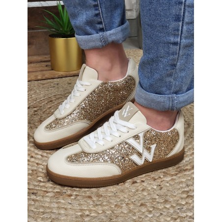 Baskets femme sneakers Vanessa Wu Suzanne beiges