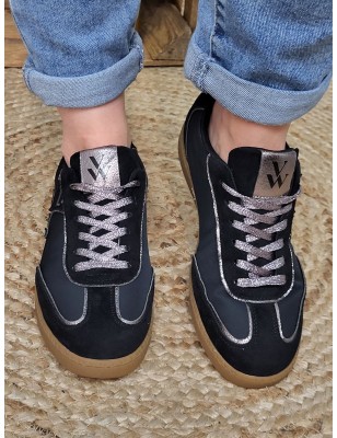 Baskets femme sneakers Vanessa Wu Suzanne noires