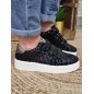 Baskets femme éclair Vanessa Wu Alia noires